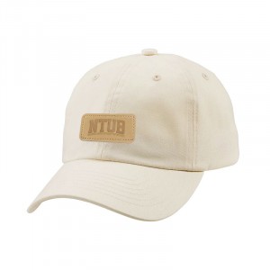【團購商品，10個起做】NTUB皮革標老帽_象牙白